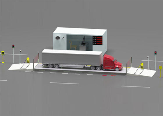 Truck Unmanned Weighing Systems , 100T Weigh In Motion Truck Scales